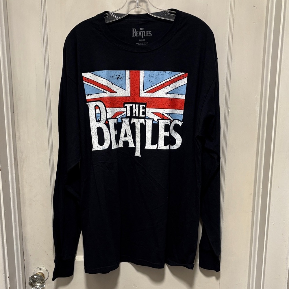 The Beatles Union Jack Long Sleeve Tee Large New Without Tags